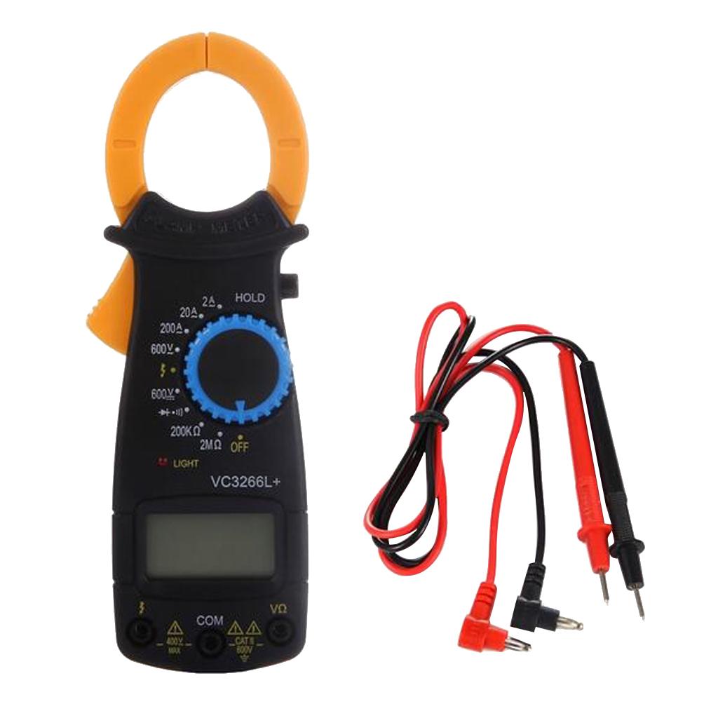 Digital Clamp Meter AC DC Current Voltage Multimeter Temp Volt Amp Tester