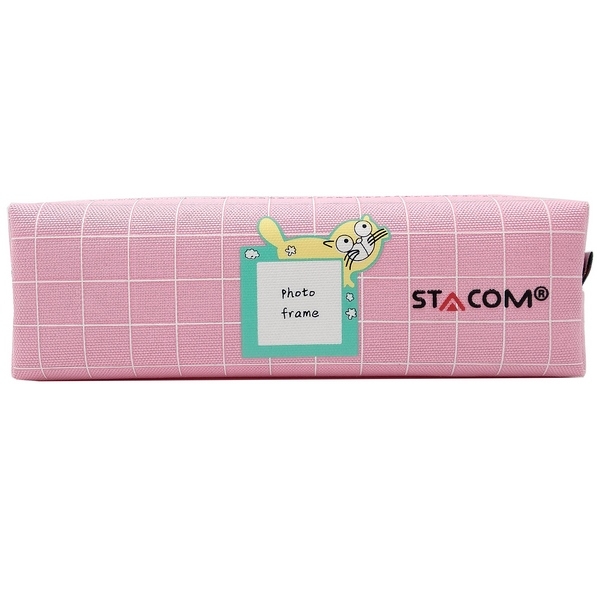 Hộp Bút Vải Polyester Stacom PB-1012 Màu Hồng