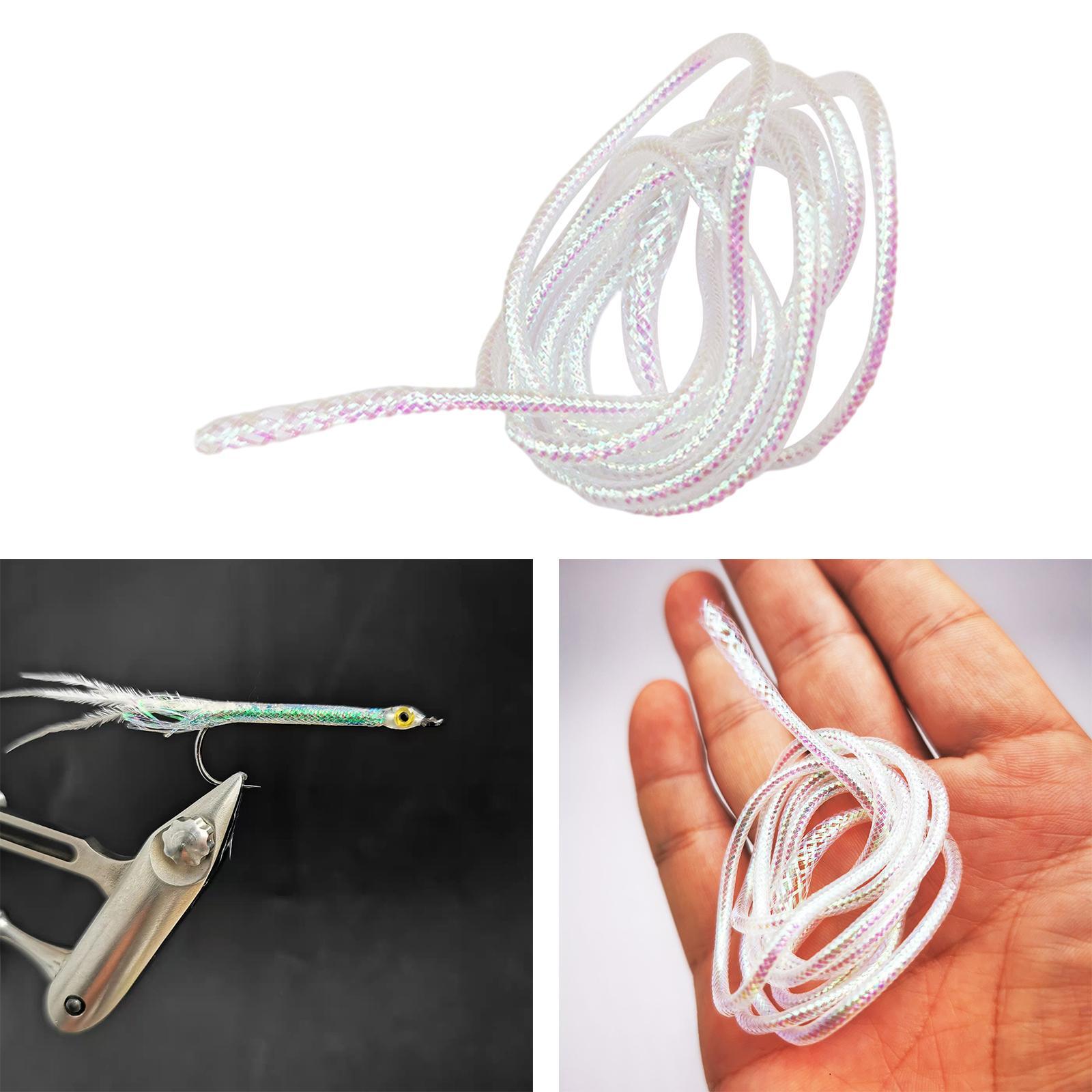 Fly Tying Materials Dia. 2/4/6mm Round Holographic Cord Braid Mylar Tube for Fishing Accessories