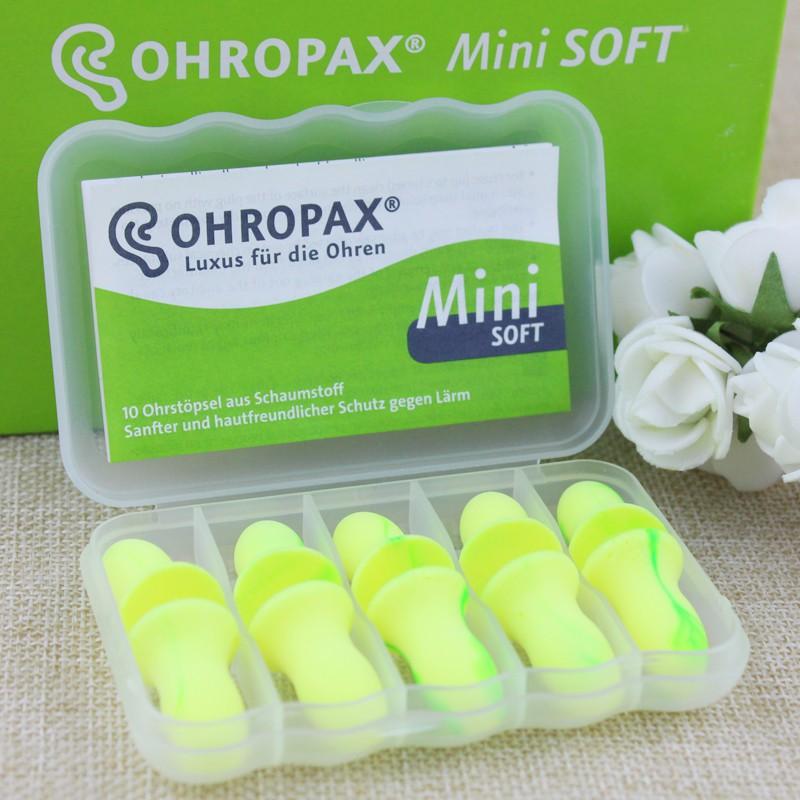 Hộp 10 nút bịt tai OHROPAX MINI SOFT size nhỏ xuất xứ từ Đức (Siêu mềm mại, nhỏ nhắn)