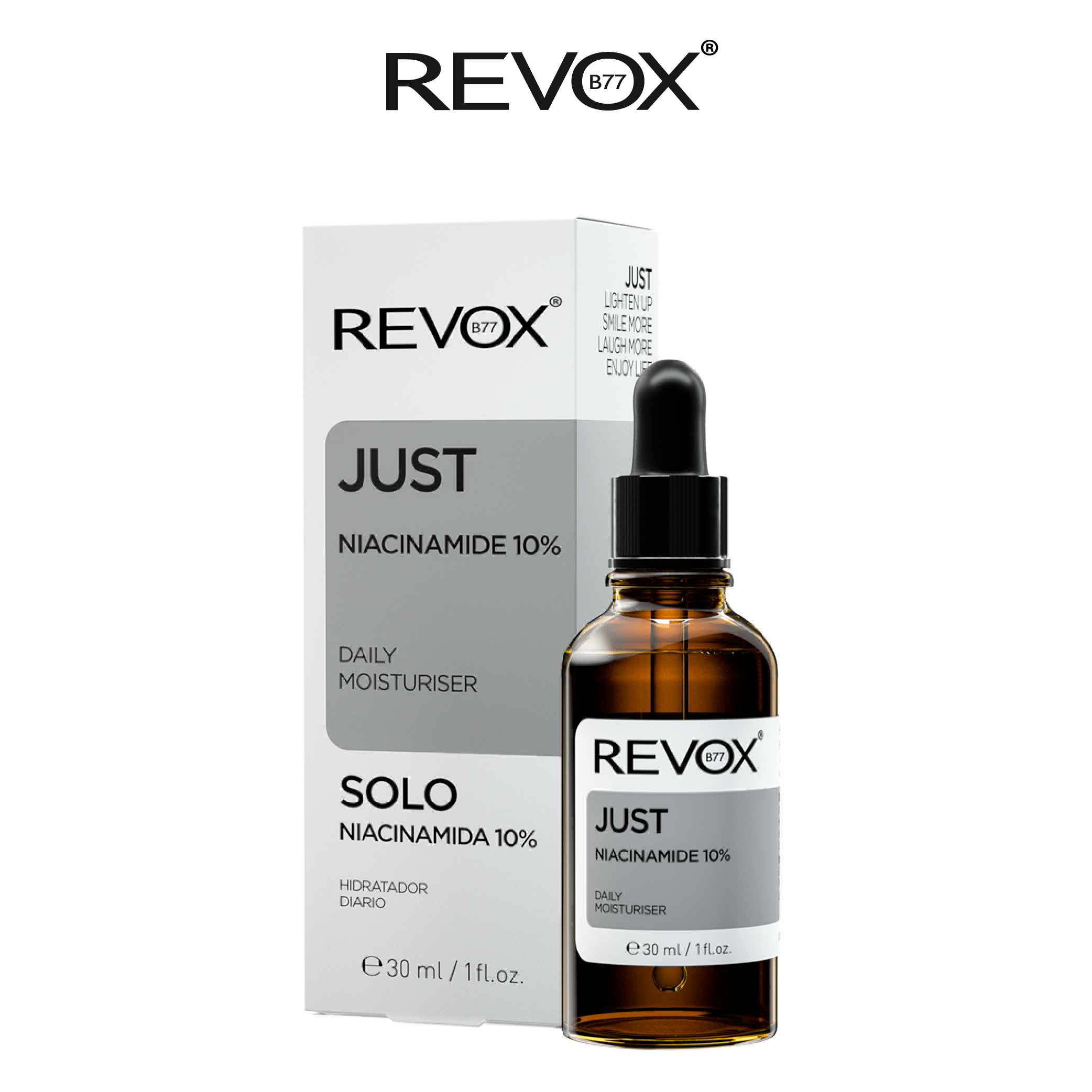 Tinh chất dưỡng ẩm hàng ngày cho da mặt và cổ Revox B77 Just - Niacinamide 10%