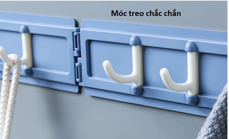 Móc treo gấp góc, móc treo dán tường xoay 180 độ (giao màu ngẫu nhiên)