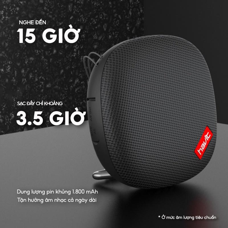 Loa Bluetooth Mini HAVIT M65 Thiết Kế Nhỏ Gọn, Kháng Nước Chuẩn IPX7, Nghe Đến 15H - Hàng Chính Hãng