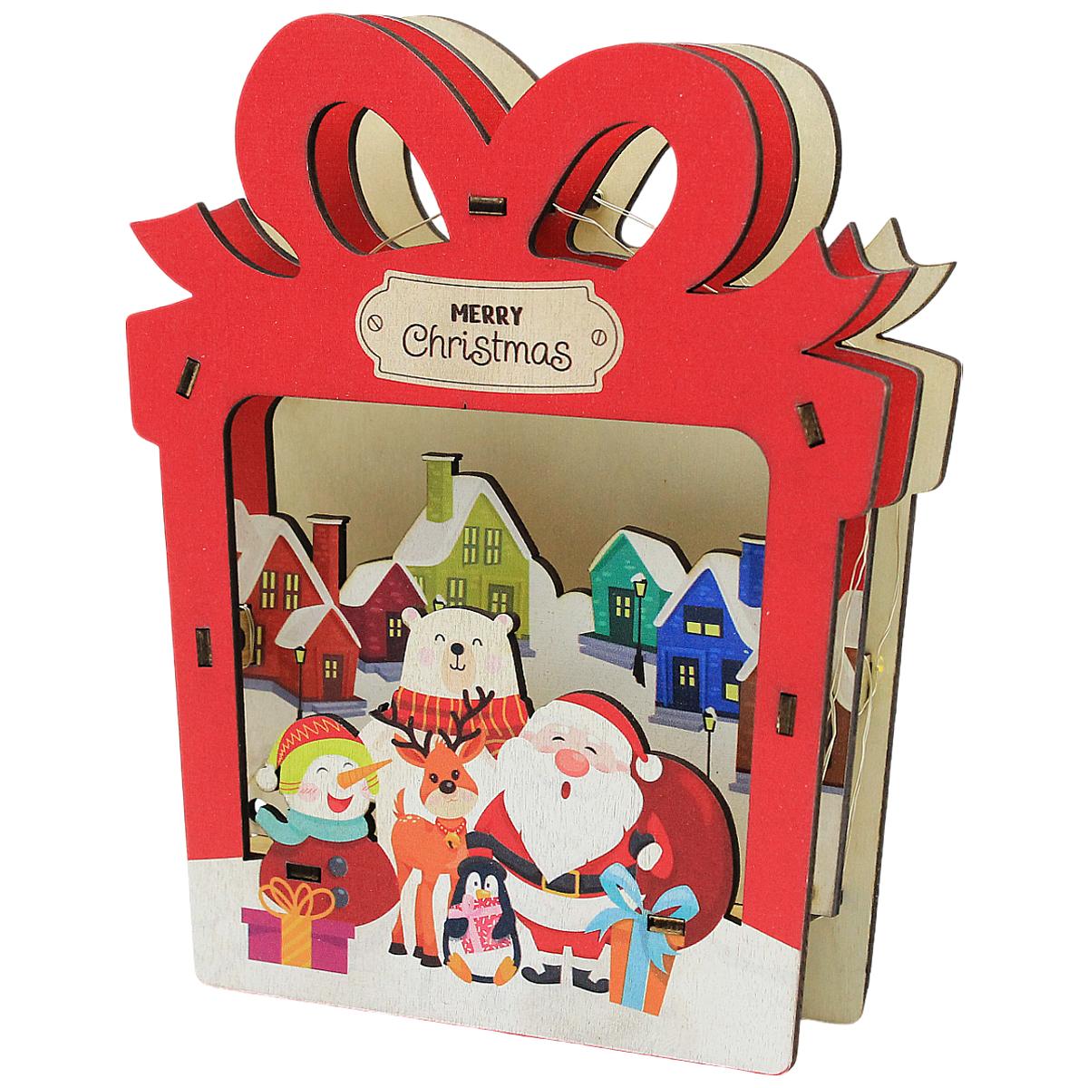 Đèn Gỗ Trang Trí Giáng Sinh - Bách Mộc - Hộp Quà Cây Thông