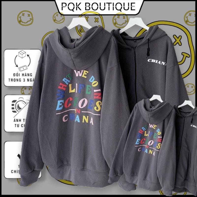 Áo Khoác Form Rộng Zip Kéo CBANA