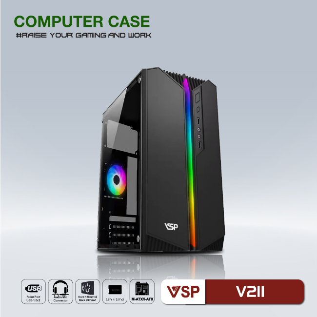 Case VSP home and Gaming V211 - HN - Hàng Chính Hãng