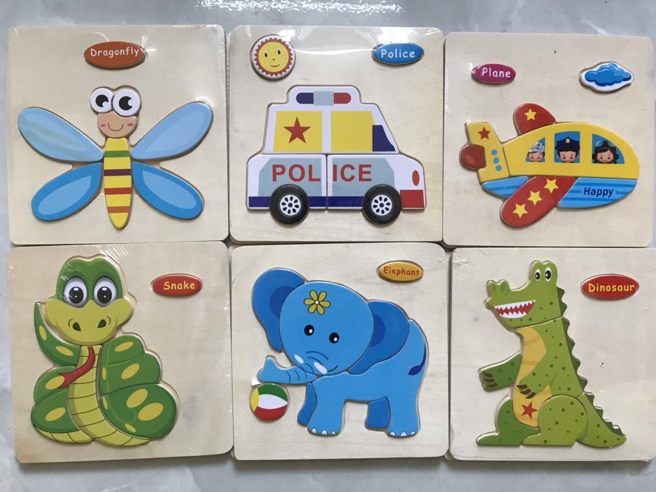 Đồ Chơi Trẻ Em, COMBO 10 TRANH Ghép Hình Gỗ Nổi 3D Nhiều Mẫu Cho Bé Vừa Học Vừa Chơi