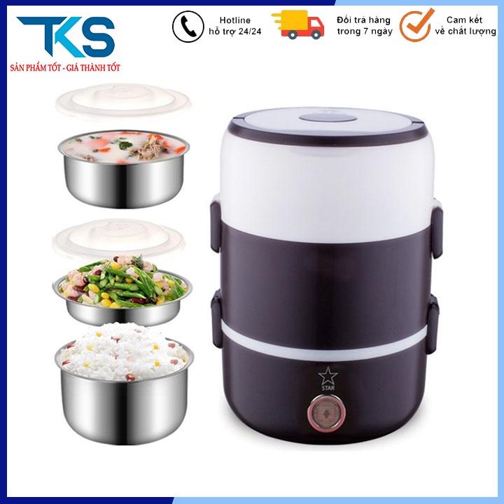 Hộp cơm giữ nhiệt 3 tầng cắm điện Cặp lồng giữ nhiệt cắm điện lõi inox cao cấp