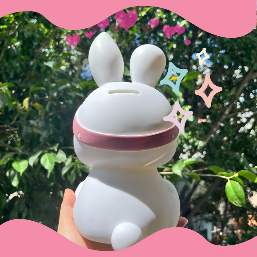 Ống Tiết Kiệm Heo Đất Thỏ Beibei Rabbit Pink Đáng Yêu -ArtHouse