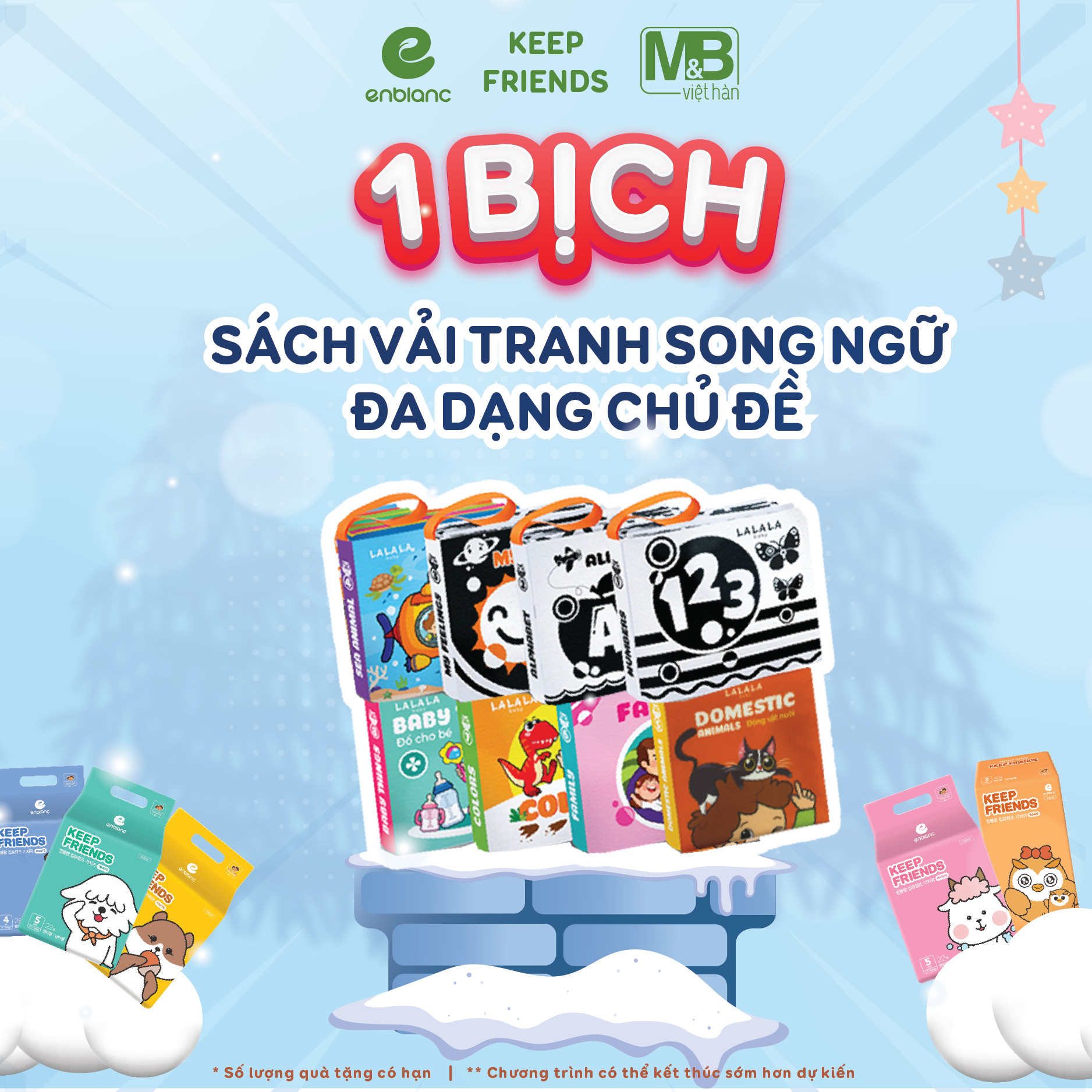 BỘ SÁCH TRANH VẢI SONG NGỮ ĐA DẠNG CHỦ ĐỀ CHO BÉ
