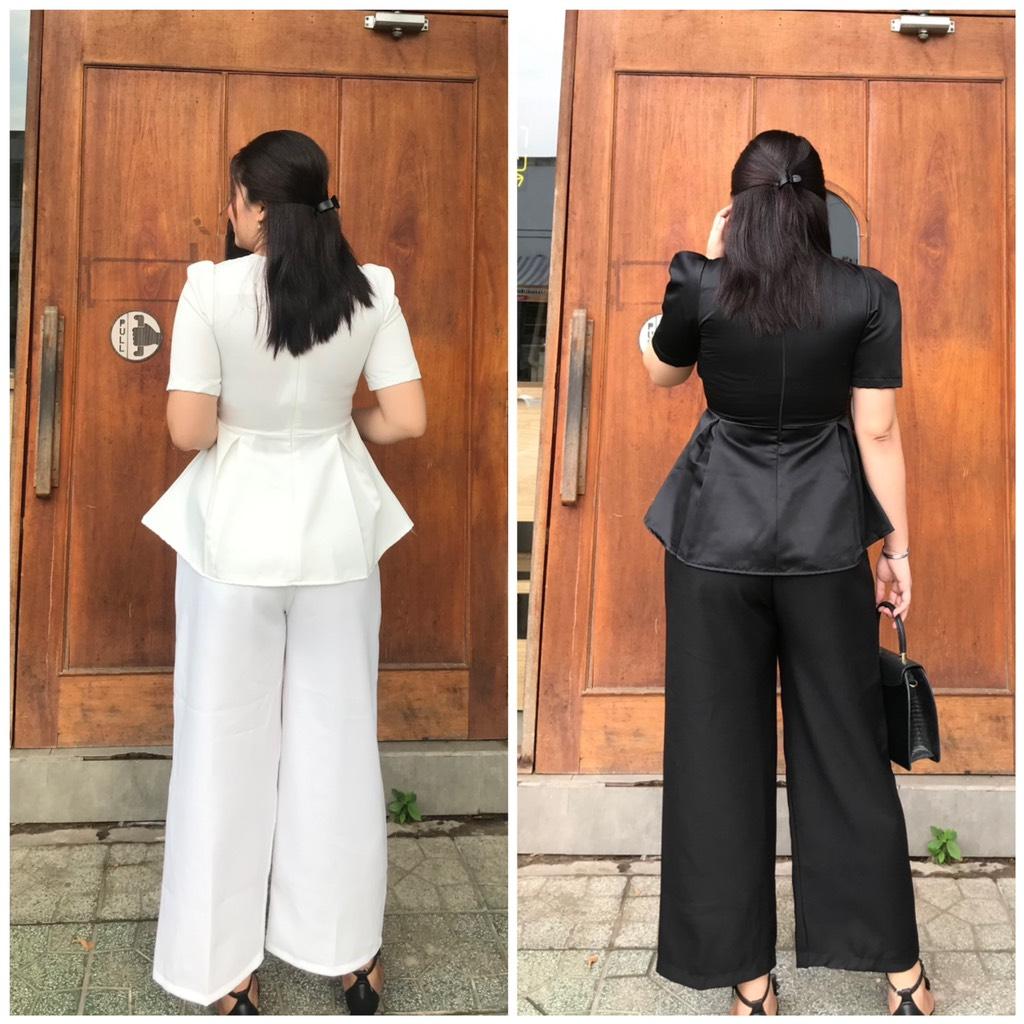Set áo peplum phi quần suông bigsize