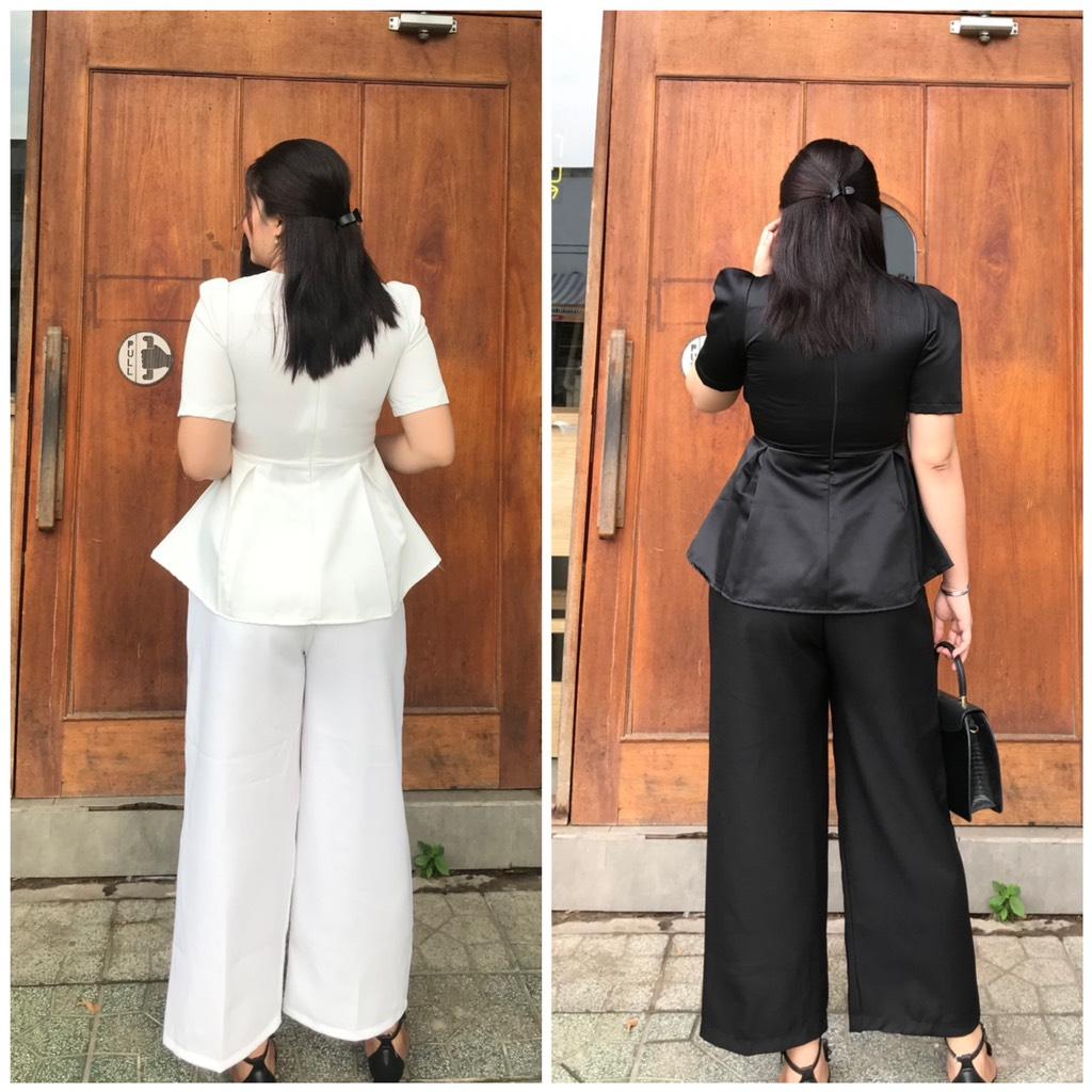 Set áo peplum phi quần suông bigsize