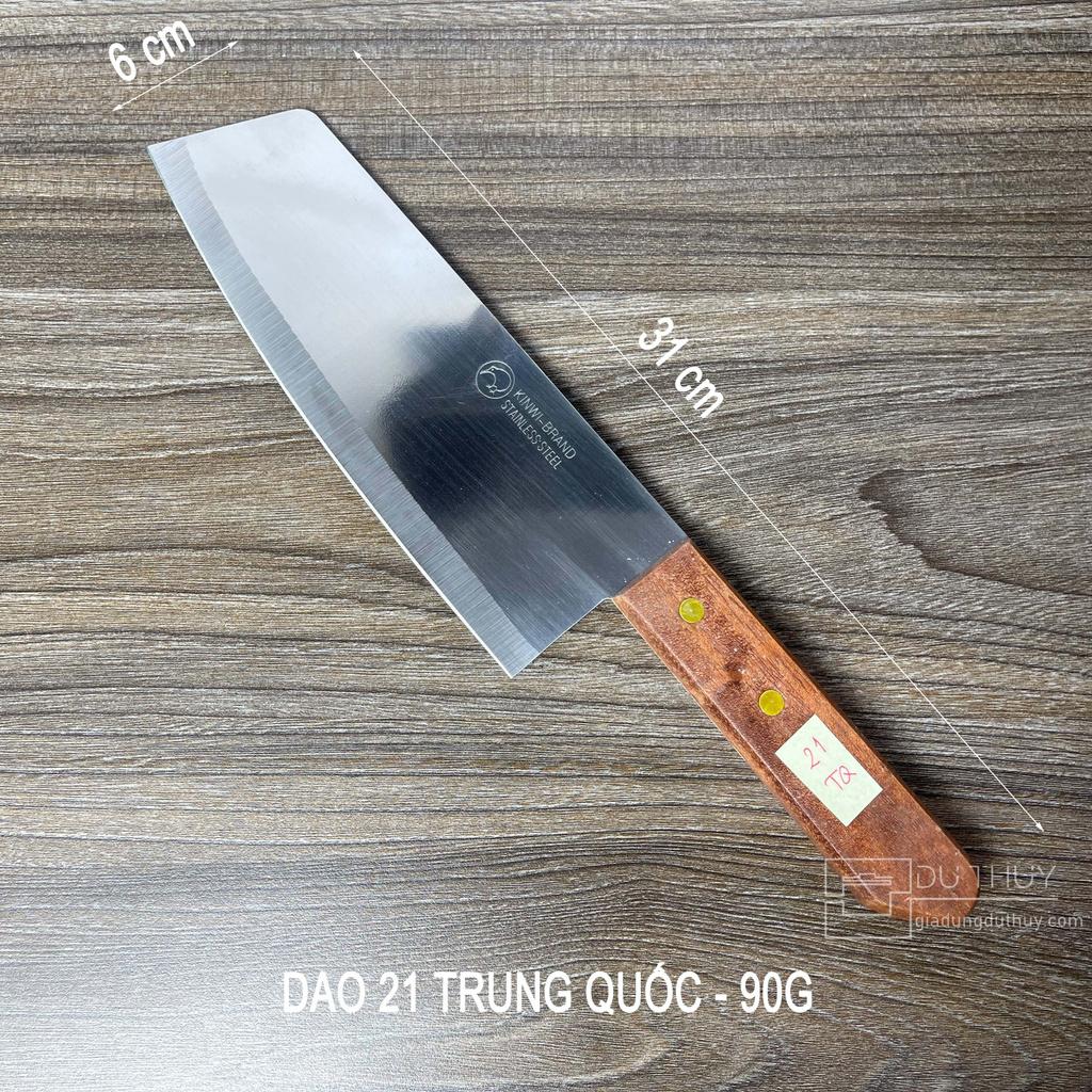 Dao thái thịt làm bếp, gọt hoa quả cán gỗ mũi nhọn, mũi vuông sắc bén, bền đẹp hàng thái lan chính hãng có tem Kiwi