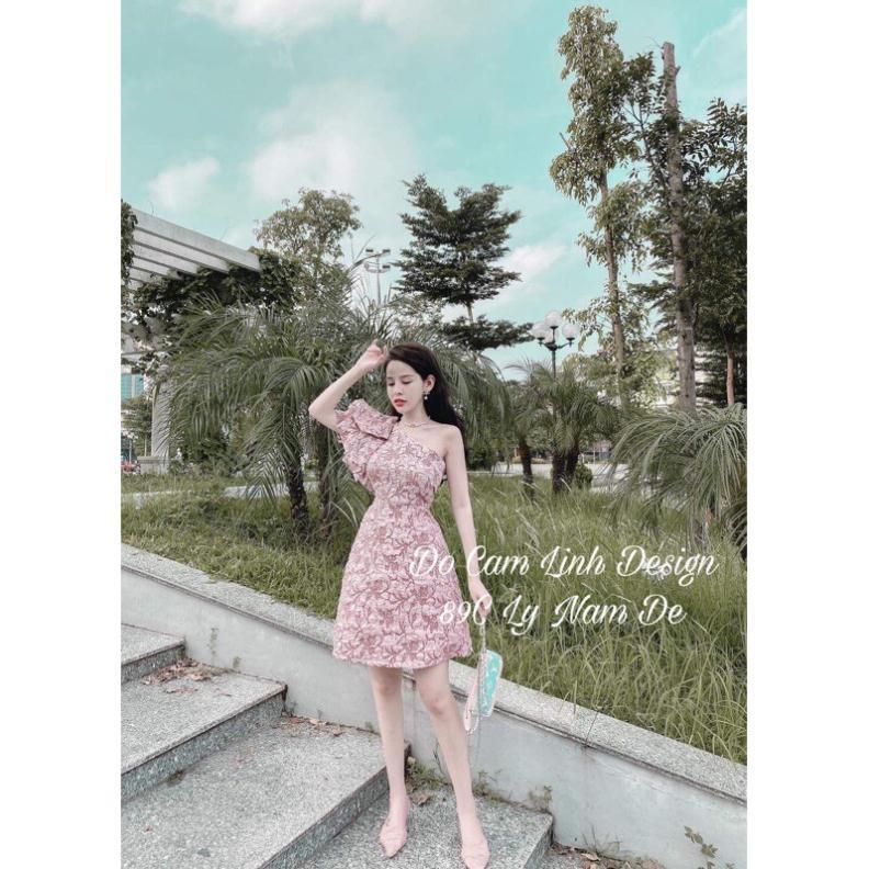 ĐẦM XOÈ GẤM LỆCH VAI NƠ - SIZE M/L ĐẾN 57kg - MS131V MMR