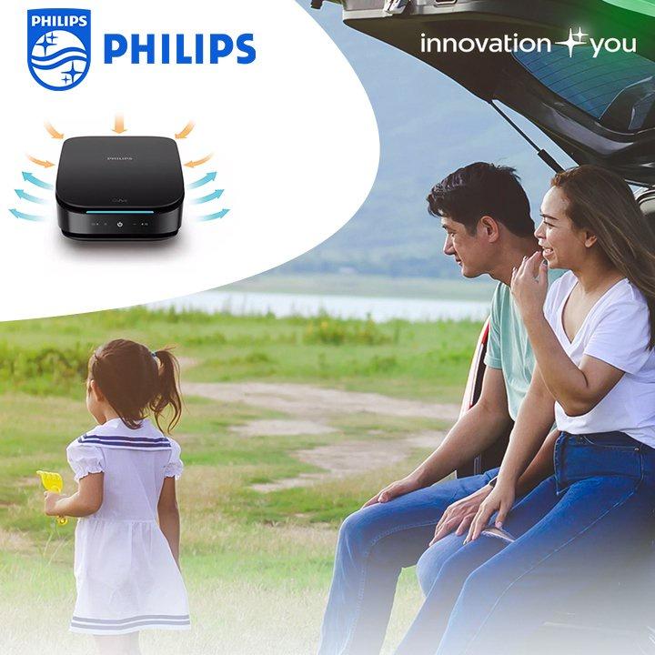 Máy Khử Mùi Lọc Không Khí Trong Ô Tô Philips GP7501 - Sử Dụng Bộ Lọc HESAMax PCO Đời Mới - Hàng Nhập Khẩu