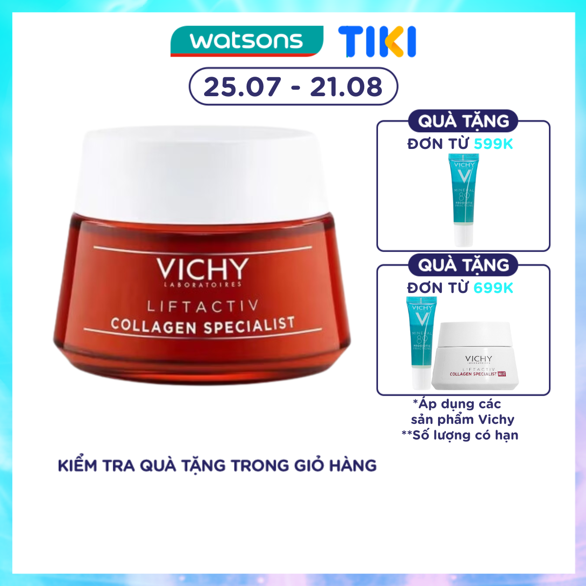 Kem Dưỡng Vichy Collagen Liftactiv Collagen Specialist Chuyên Biệt 50ml