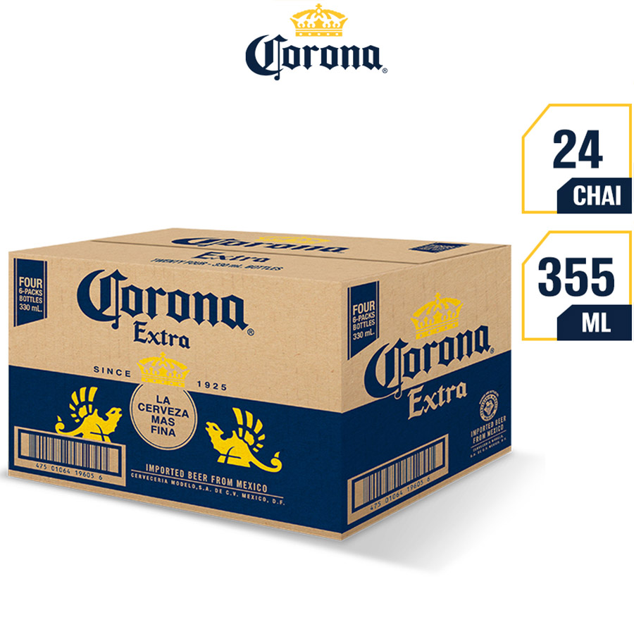 Bia Corona 355ml thùng 24 chai