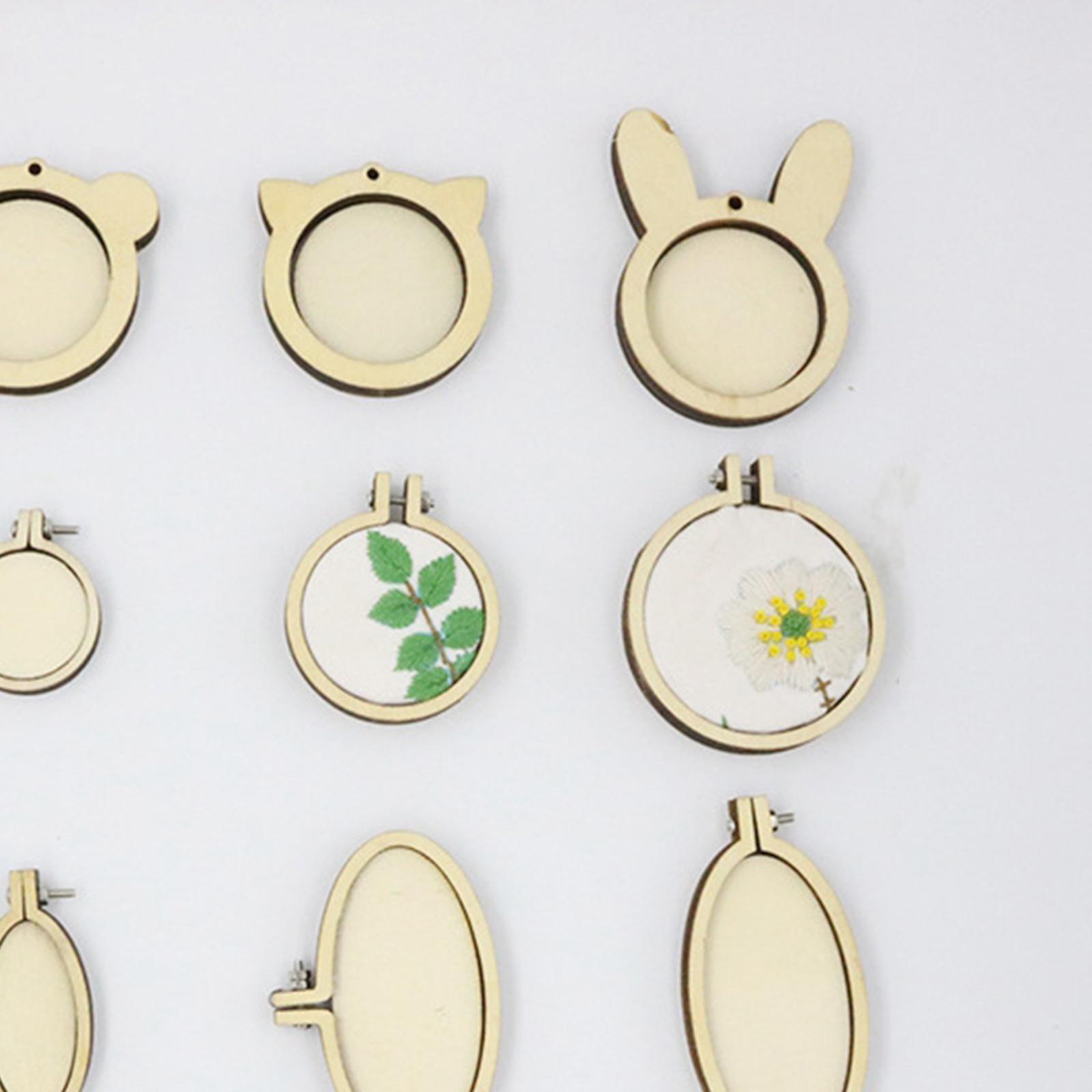 Exquisite Mini Embroidery Hoop Pendant Crossing Stitch Frame Necklace Favors