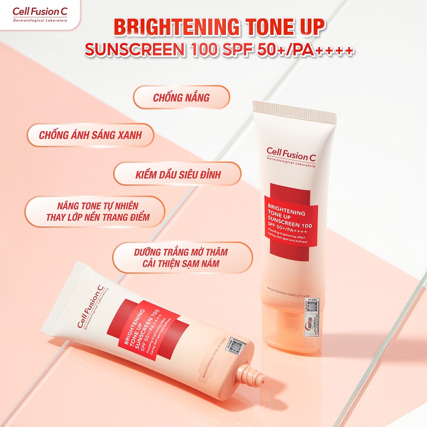 Kem chống nắng Cell Fusion C Hàn Quốc Giúp nâng tông, bảo vệ da khỏi tia UV, phục hồi da xỉ màu và không bết dính