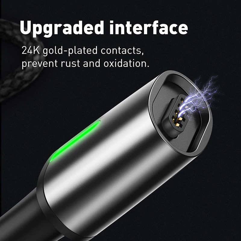 Dây cáp sạc nhanh từ tính cổng Micro USB dài 100CM hiệu Baseus Zinc Magnetic Cable Series 2 cho Huawei, Samsung, Xiaomi, Oppo, Nokia (3A, sạc nhanh PD 3.0 & QC 3.0, tốc độ truyền dữ liệu cao) - Hàng nhập khẩu