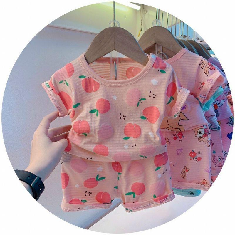 Bộ cotton sợi tre bé trai, bé gái sz 7-15kg hàng QC mềm mát