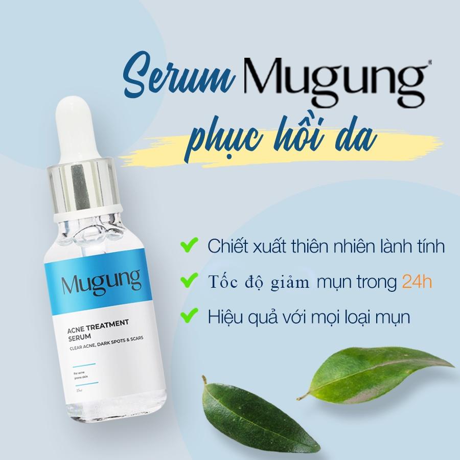 Serum giảm mụn Mugung 7 ngày hiệu quả giảm mụn đầu đen,mụn bọc (Làm xẹp không bong da) Acne Treatment 15ml