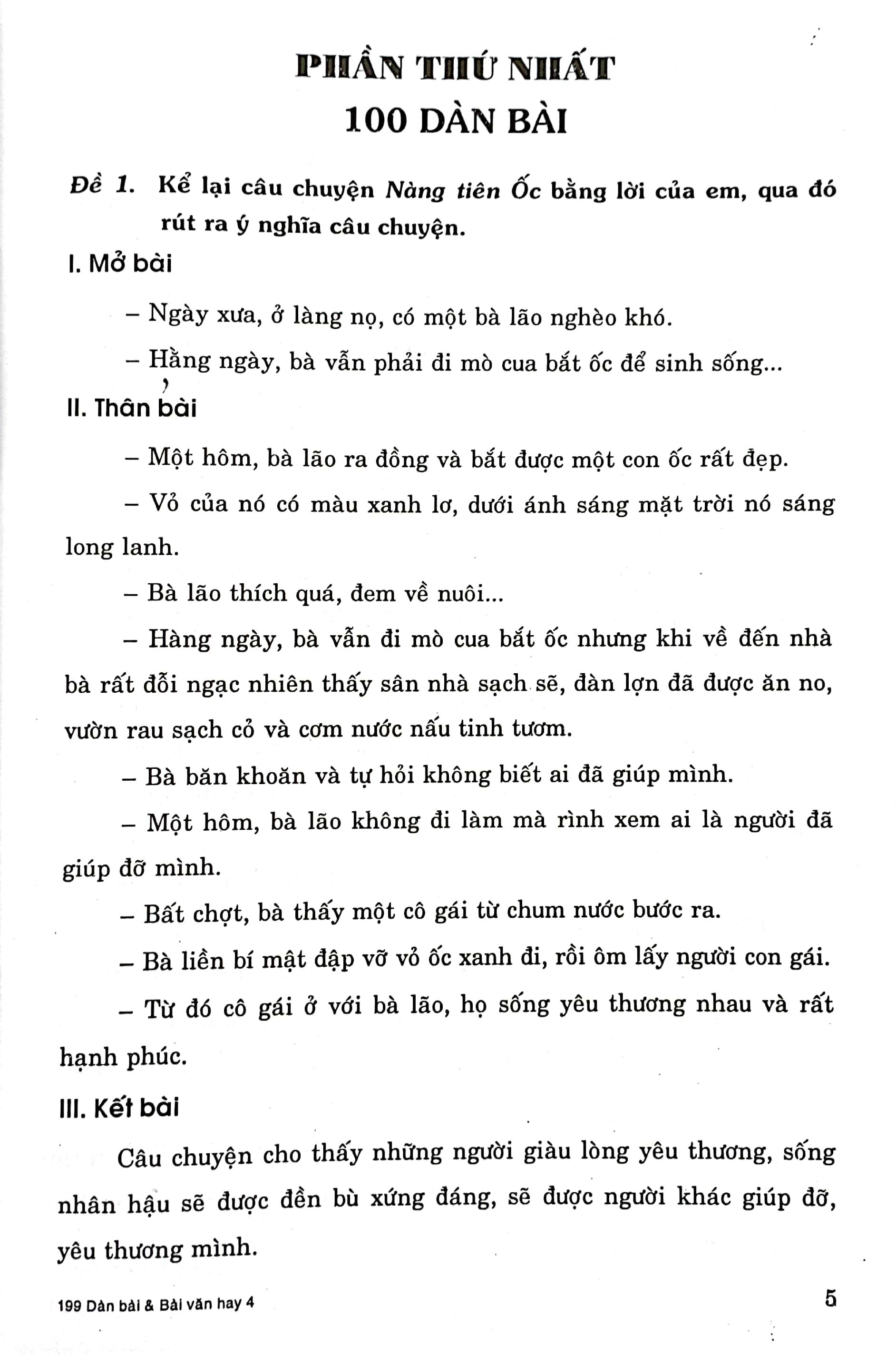 199 Dàn Bài Và Bài Văn Hay 4
