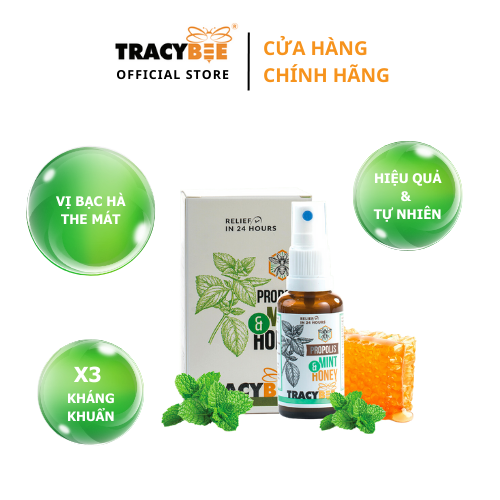 Keo Ong Propolis vị bạc hà hỗ trợ ngăn ngừa ho, viêm họng ở người lớn