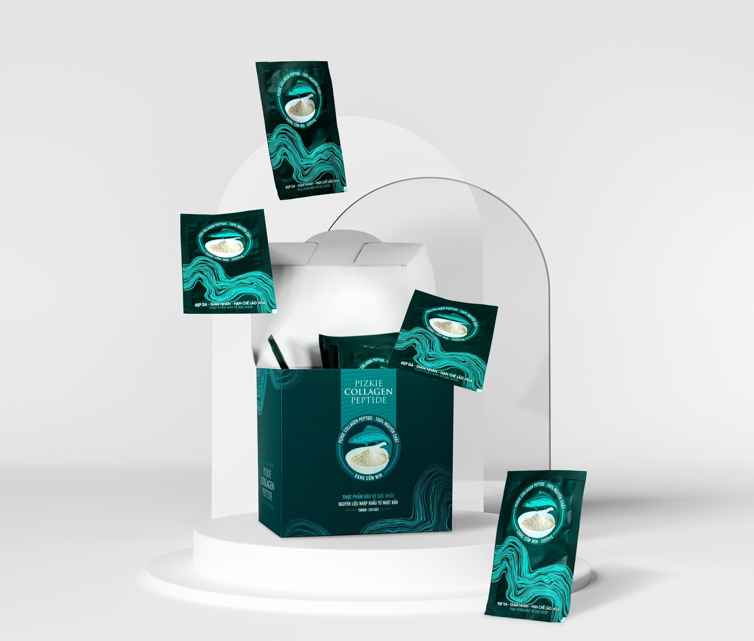 PIZKIE COLLAGEN PEPTIDE - Nguyên Liệu Nhập Khẩu Nhật Bản Trẻ Hóa da 150gr