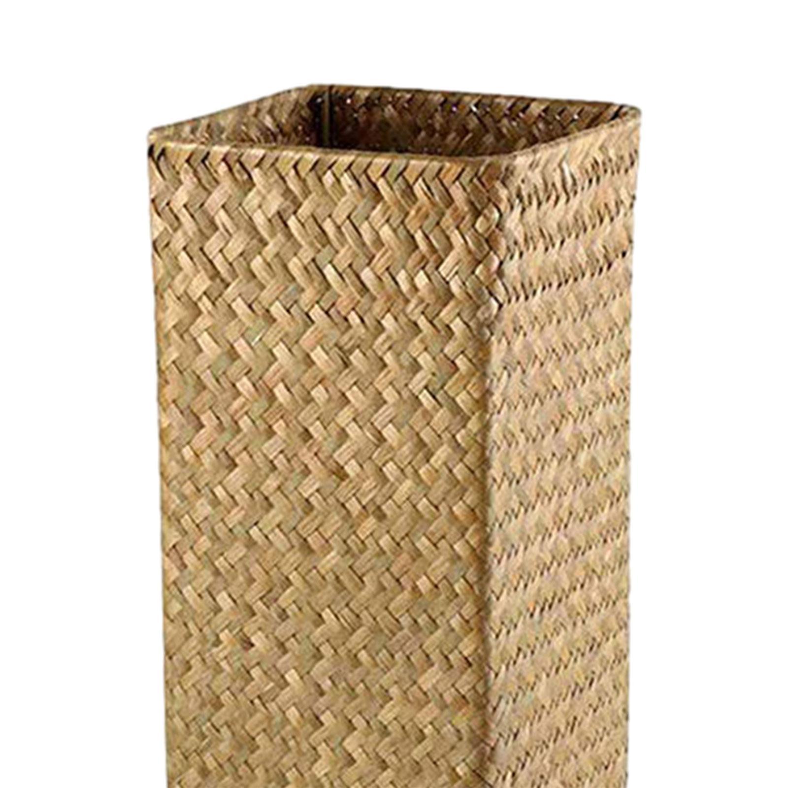 Rattan Flower Basket Bottle Retro Style Boho Flower Holder Plants Flower Pot