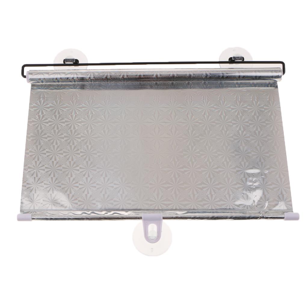 Black Car Front Rear Window Sun Shade Mesh Visor Roll Screen Curtain Cover