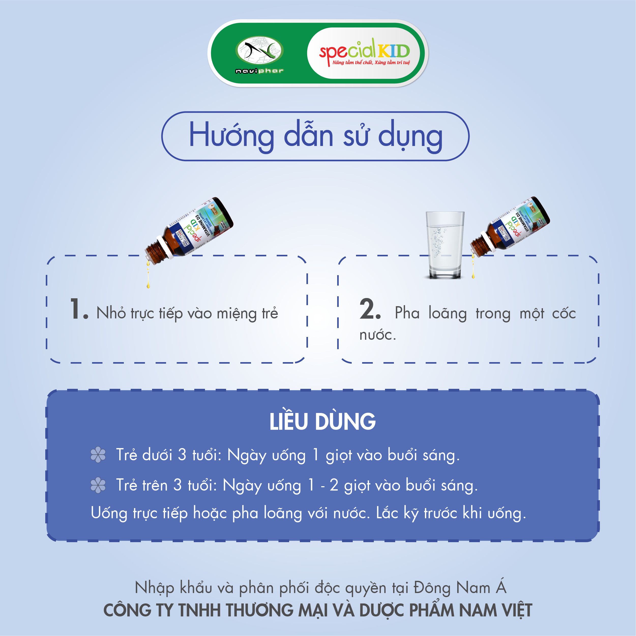 TPBVSK Special Kid Vitamines D3 et K2 - Tinh dầu bổ sung Vitamin D3 và Vitamin K2, hỗ trợ tăng cường hấp thu canxi