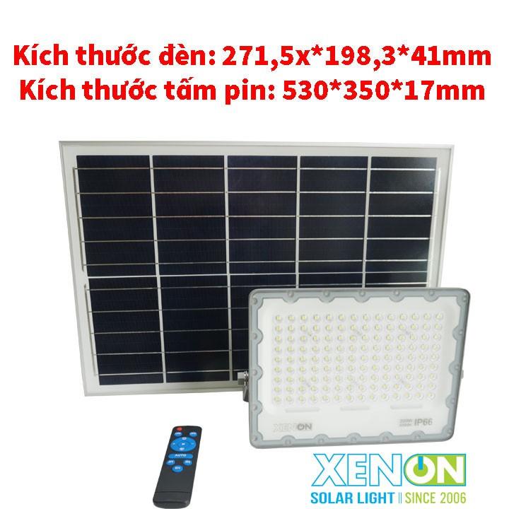 Đèn pha năng lượng mặt trời 200w Xenon Deluxe cao cấp sáng trên 16h DL03-200W(dây dài 1m)