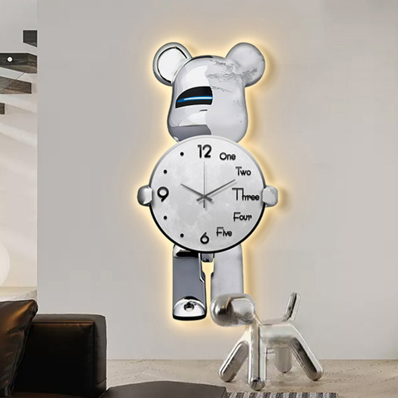 Đồng hồ treo tường phòng khách decor độc đáo tráng gương cao cấp- K1685
