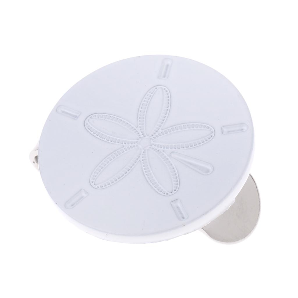 Sturdy Alloy White Flower Magnetic Golf Ball Marker Clip On Cap Visor Gift
