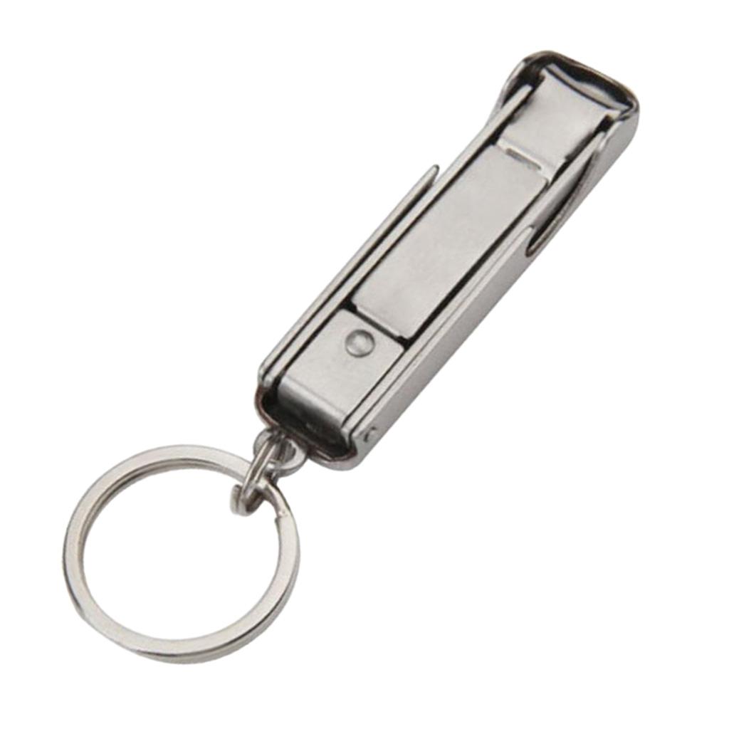 2-in-1 Stainless Steel Nail Clippers Ultra-thin Simple with Bottle Opener