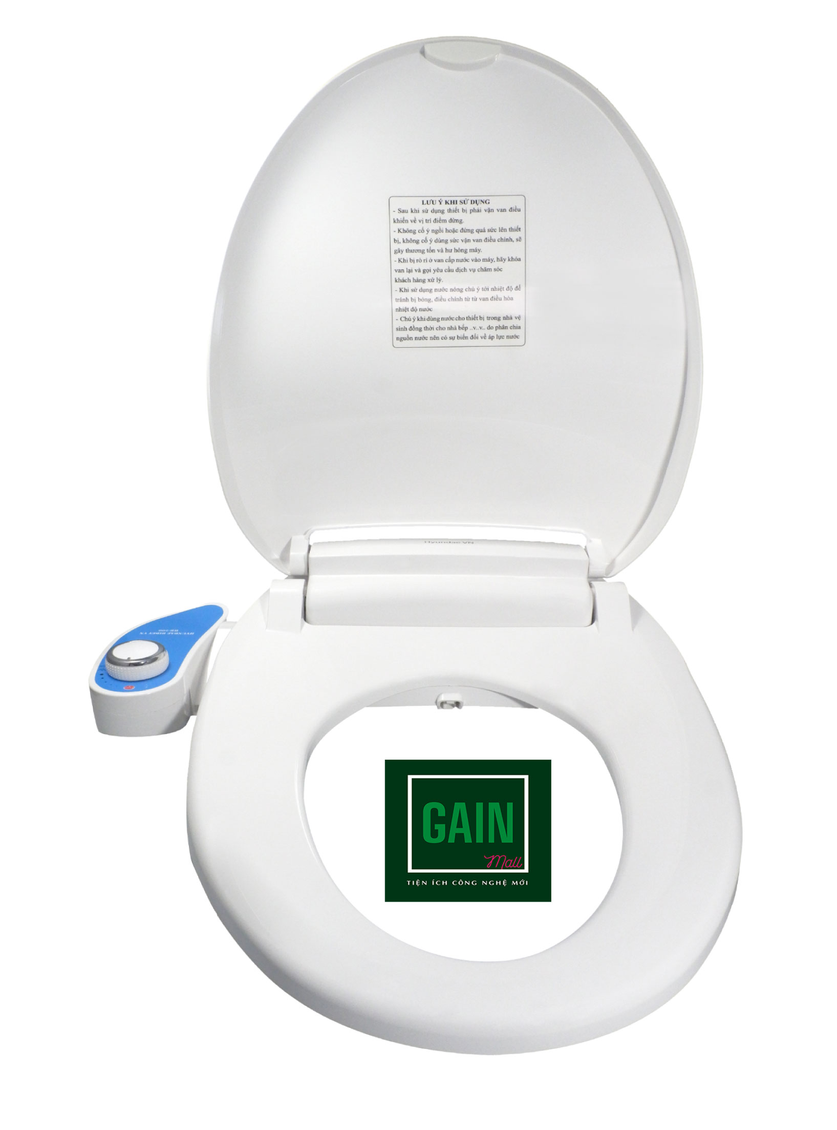 Nắp Bồn Cầu Vệ Sinh Thông Minh Hyundae Bidet HB200, Hàng Chính Hãng BH 3 Năm 1 Vòi Phun Nước Lạnh, Không Dùng Điện