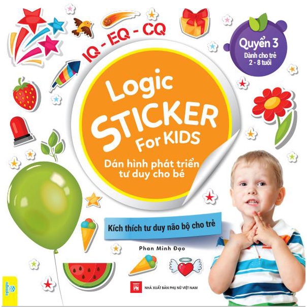 Combo 4 cuốn Logic Sticker for Kids dán hình phát triển tư duy cho bé