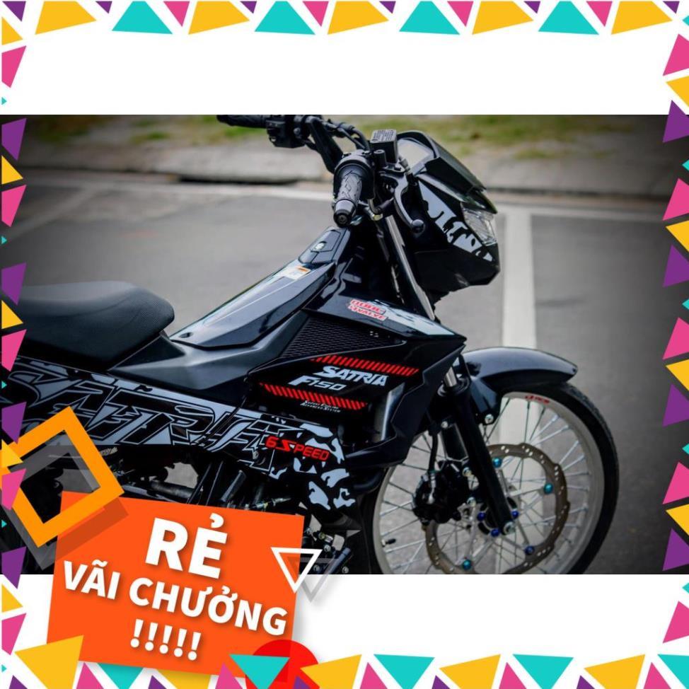 Tem Rời Raider FI Mẫu Đen Trắng Đỏ Chữ Satria