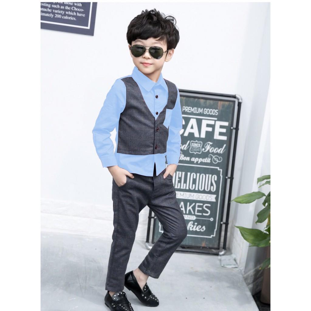 Bộ ghi lê bé trai đi tiệc đi chơi mùa xuân Hàng vnxk