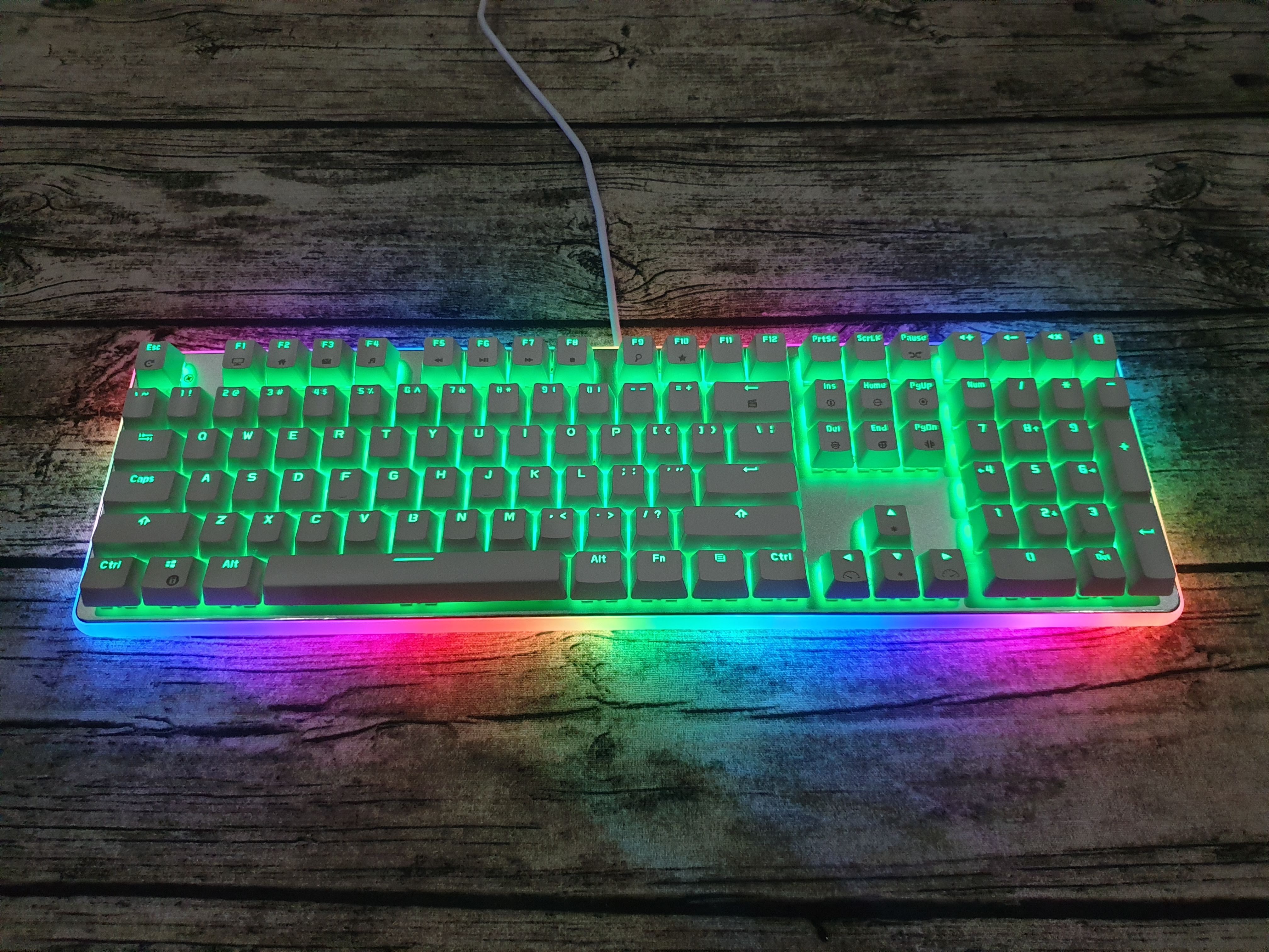 Bàn Phím Royal Kludge RK918 RGB Trắng - Hàng Nhập Khẩu