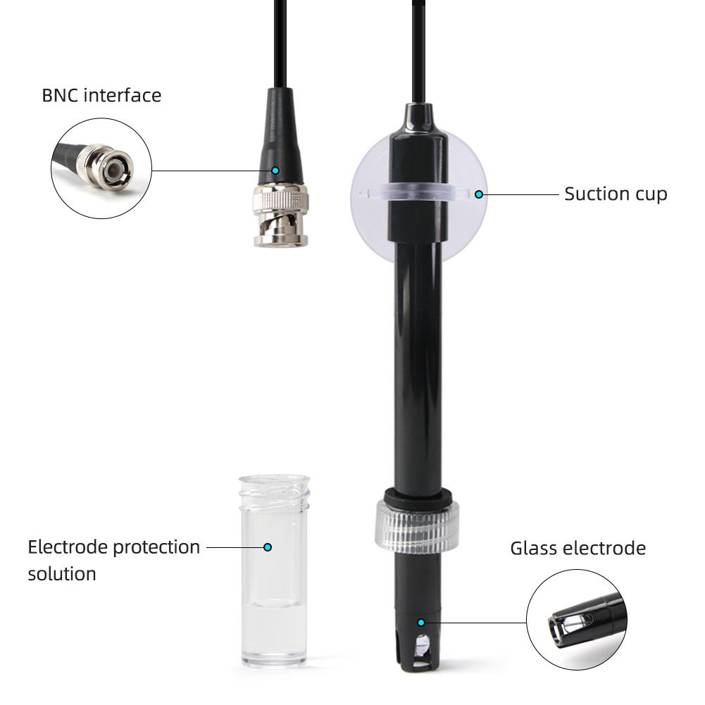 PH Replacement Probe Aquarium Hydroponic Laboratory Electrode PH Meter Probe BNC Connector PH Meter Sensor