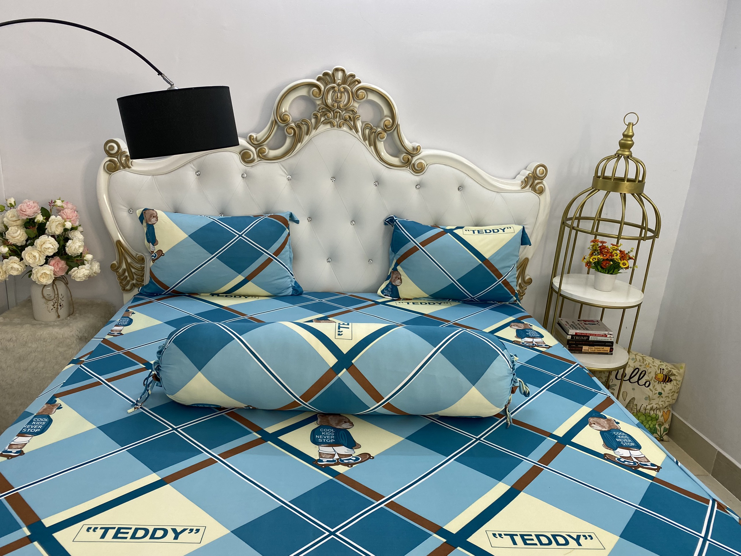 Bộ drap gối thun Hàn Quốc mát lạnh