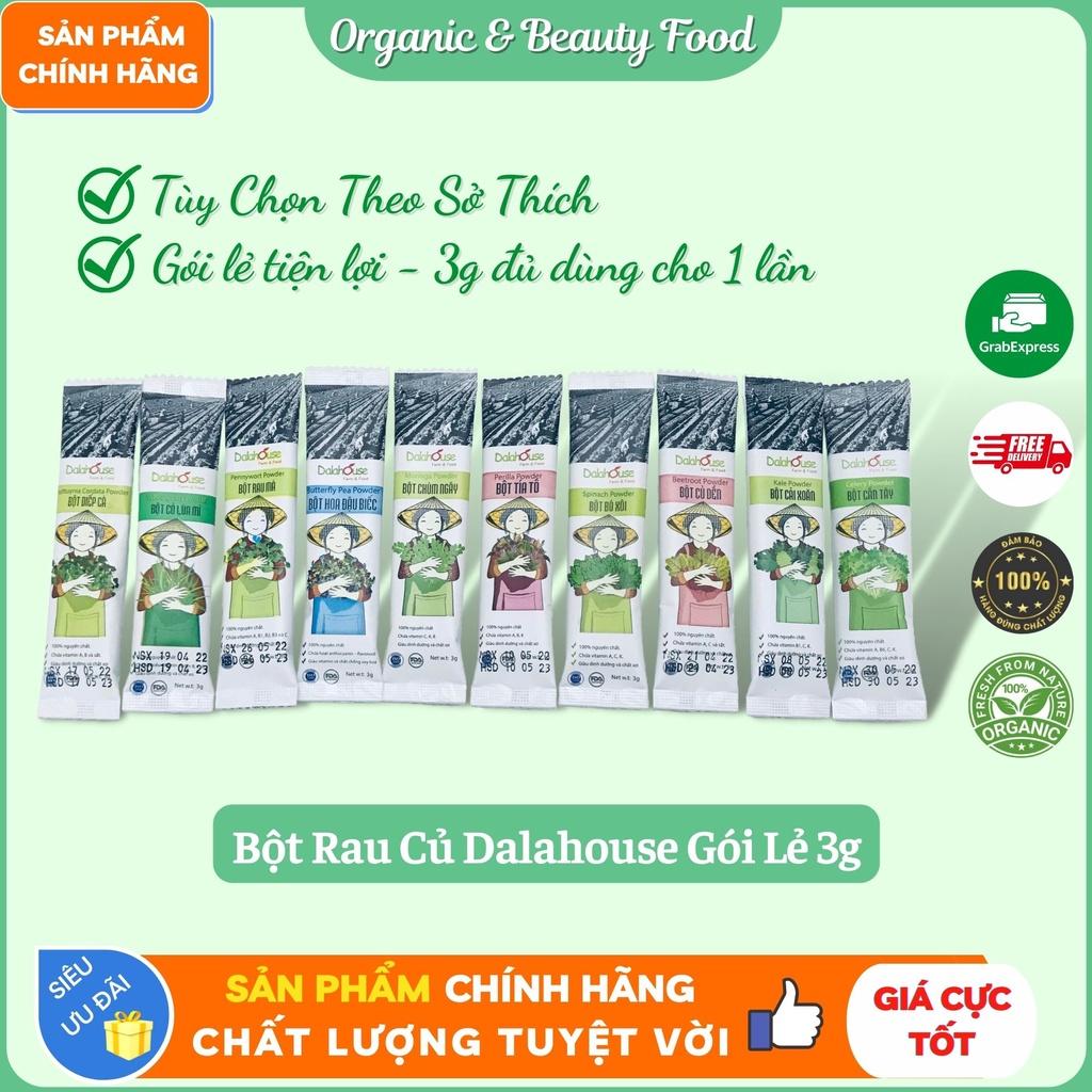 Gói Lẻ - Bột Rau Củ Organic Dalahouse - Bột Hữu Cơ Sấy Lạnh Nguyên Chất Dalahouse - Gói 3g