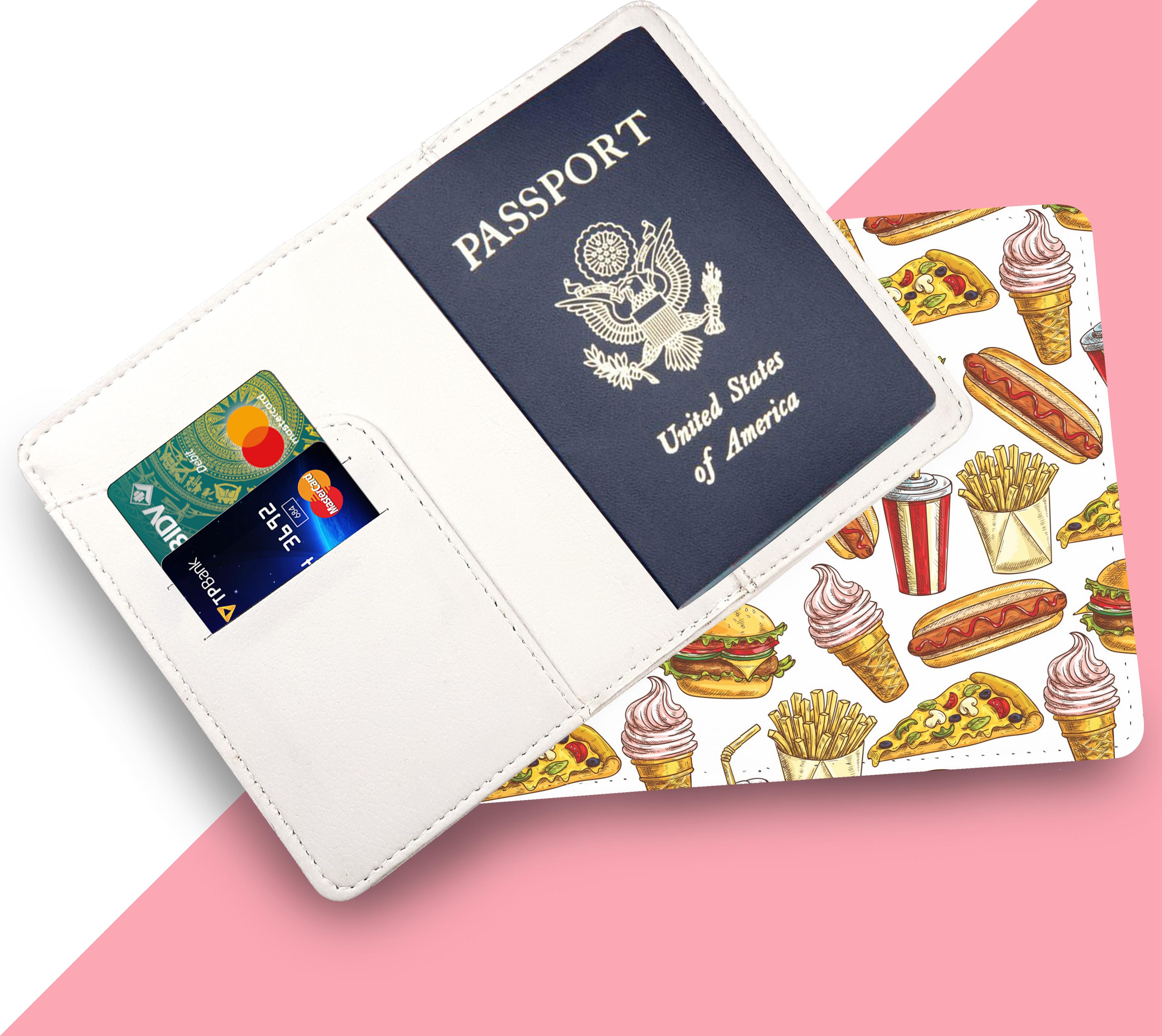 Bao Da Hộ Chiếu Du Lịch Hoạ Tiết HAMBURGER - Passport Cover - Thiết Kế Đa Năng - Tiện Lợi - Ví Đựng Passport Và Phụ Kiện Siêu Cute - PPT161