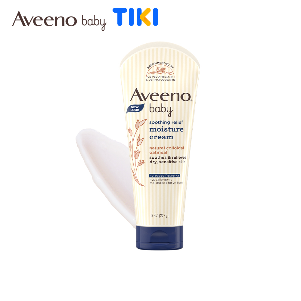 Bộ làm sạch & dưỡng ẩm dành cho da khô & nhạy cảm cho bé Aveeno Baby