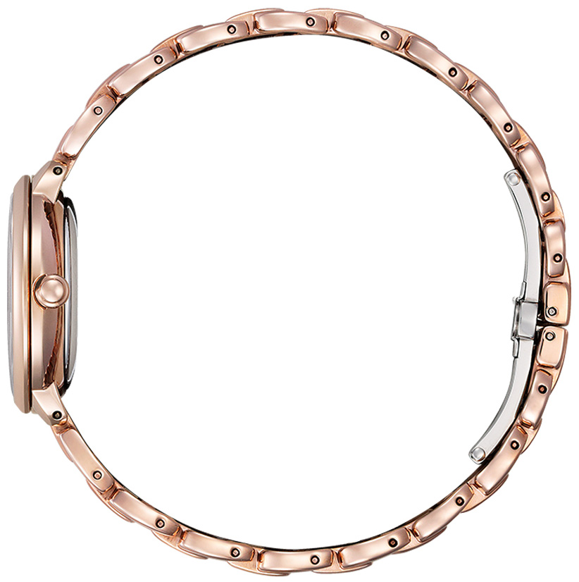 Đồng Hồ Nữ Citizen Đính Kim Cương Dây Thép Không Gỉ EM0922-81X - Mặt Hồng (Sapphire)