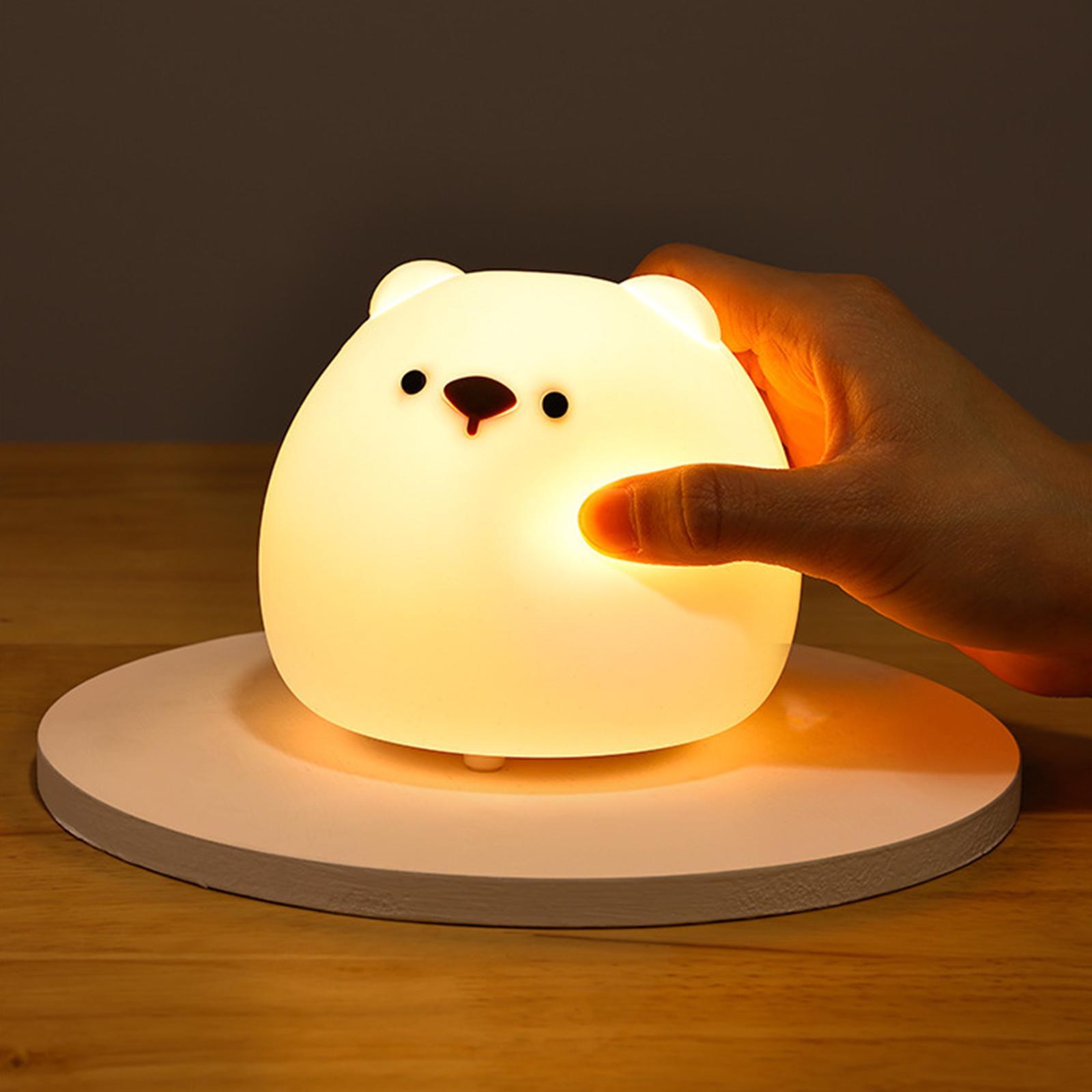 Child Animal Night Light 7 Colors Silicone USB Nursery Baby Rechargeable