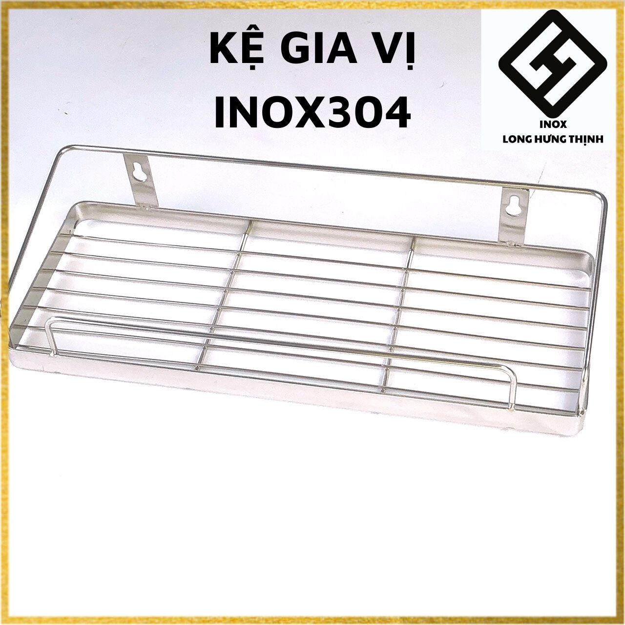 Kệ đựng gia vị nhà bếp INOX304 cao cấp 1 tầng (đủ size) kệ đựng đồ dùng gia vị phòng bếp tiện lợi, sáng bóng, bền đẹp