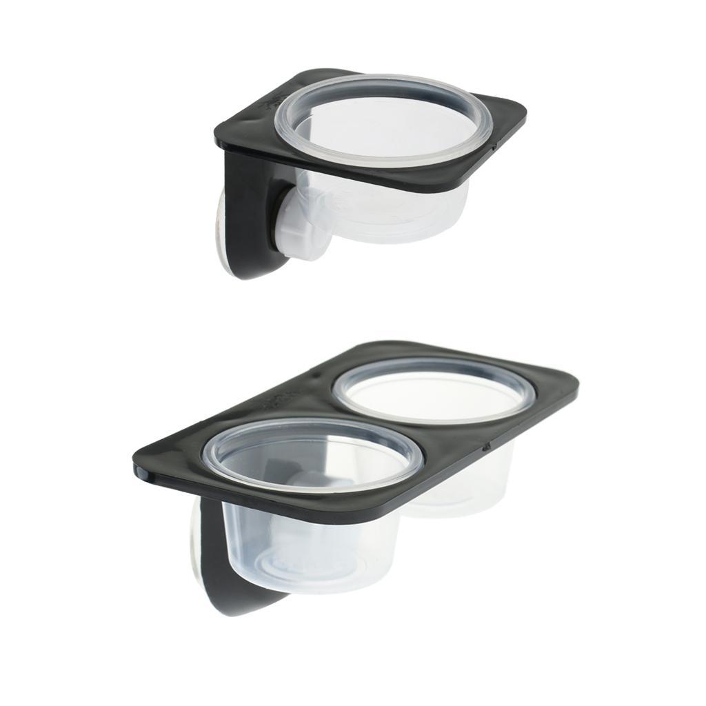 2PCS Insect Spider Reptile Anti-escape Tank Food Water Feeding Bowl Breeding Box